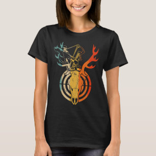 Vintage Bow Hunting Bowhunting Hjort Hunt US Flagg T Shirt