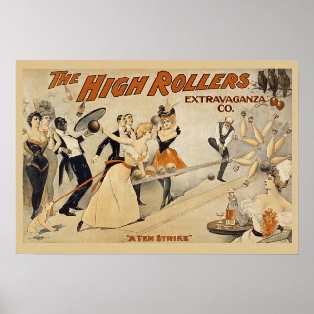 Vintage Bowling Annons Poster (Framsidan)