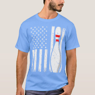 Vintage Bowling Pin USA flagga Bowlareare T Shirt