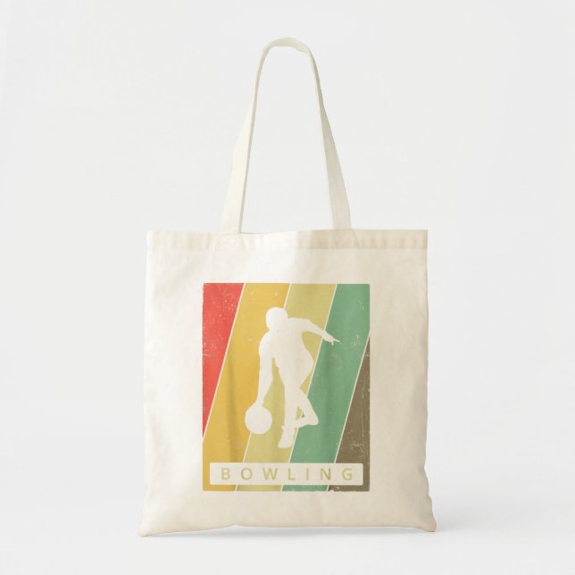 Vintage Bowling Sport Retro Poster 444 Tygkasse (Framsidan)