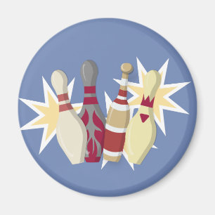 Vintage Bowling Thmet Magnet