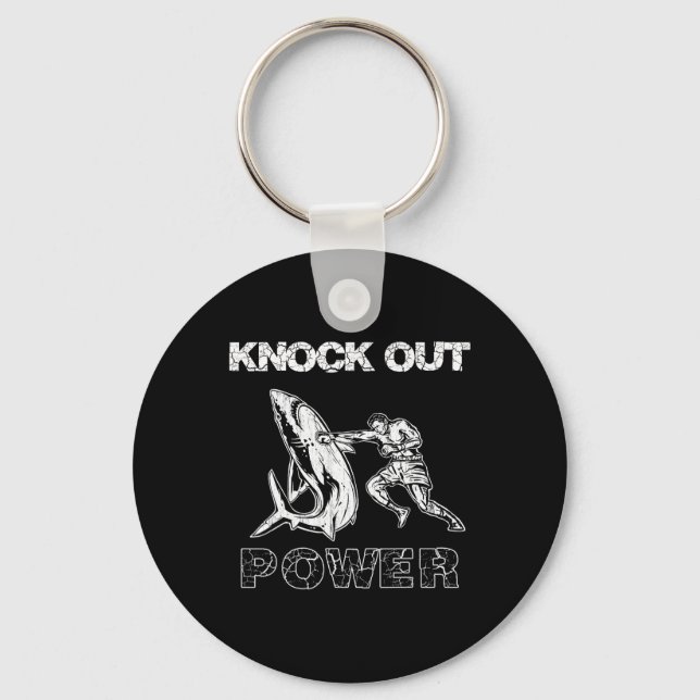 Vintage boxare man knockout-kraft, bästa boxningsk nyckelring (Framsida)