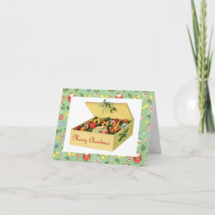 Vintage boxas av julkakor Notecard Helgkort