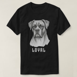 Vintage Boxer Hund Trogen Porträtt Design T Shirt