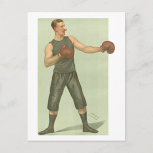 Vintage Boxer med trunkar med lång Grönt Vykort
