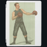 Vintage Boxer med trunkering för lång Grönt iPad Skydd<br><div class="desc">En handfull illustration av en vintage boxare i hans stridsposition. Det här är redot att gå tolv omgångar i sina långa gröntar. Köp ditt exemplar idag!</div>