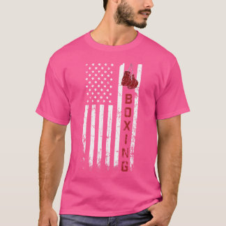 Vintage Boxing American Flagga Tee Professionell B