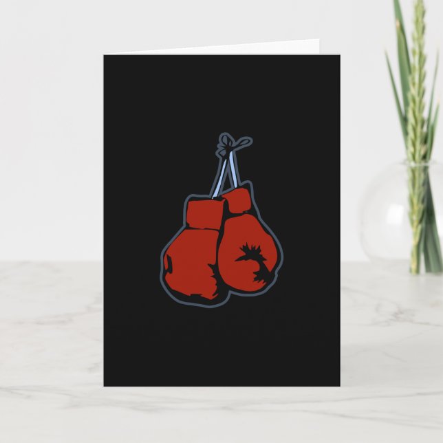 Vintage Boxing-handskar Kort (Framsida)
