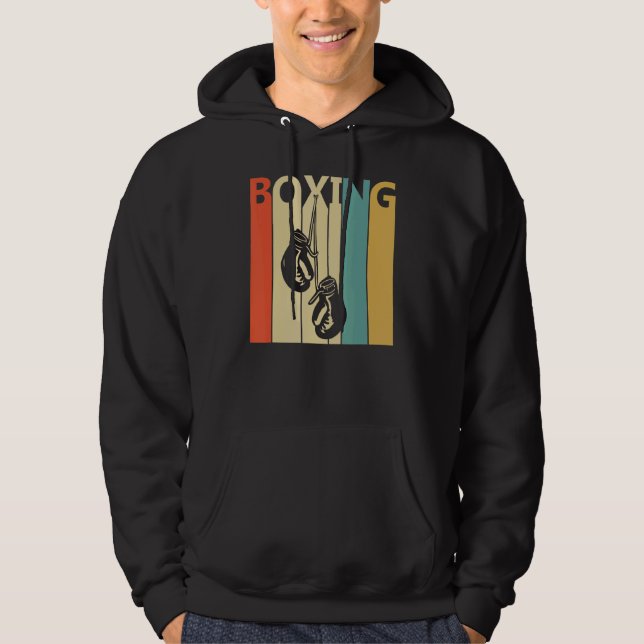 Vintage Boxing Sport Hoodie (Framsida)
