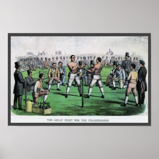 Vintage Boxing, Underbar kamp för mästerskapet Poster (Framsidan)