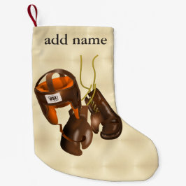 Vintage Boxinghandskar och hjälm Liten Julstrumpa