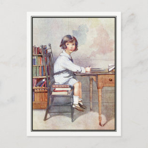 Vintage Boy at School - Honor C. Appleton Vykort