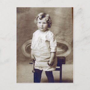 Vintage Boy med Hammer Vykort