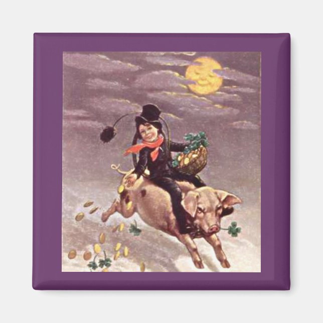 Vintage Boy på Gris Magnet (Framsidan)