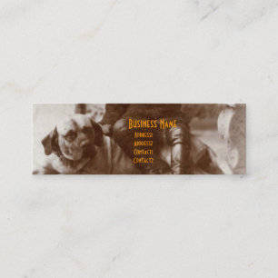 Vintage Boy på Hound Hund Bookmark-Affärskort Mini Visitkort