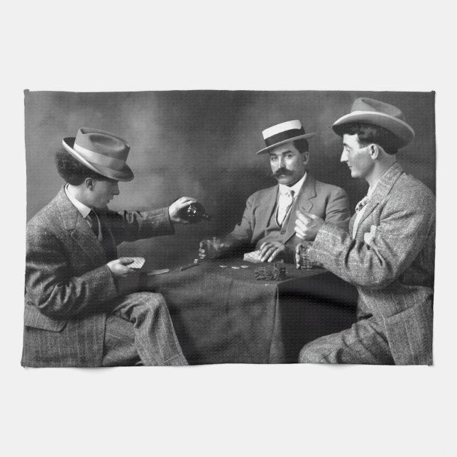 Vintage Boys Natt ut Kökshandduk (Horisontell)