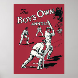 Vintage Boy's own annual - Archival Cricket Print Poster