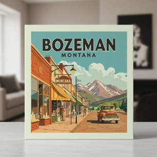 Vintage Bozeman Montana Kakelplatta