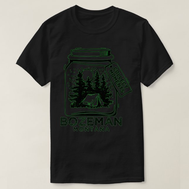 Vintage Bozeman, Montana Souvenir T Shirt (Design framsida)