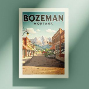 Vintage Bozeman Montana Vykort