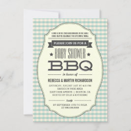Vintage BQ Boy Shower-inbjudningar Inbjudningar