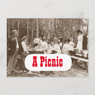 Vintage bra, gammaldags inbjudan till Picnic Party