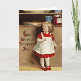 Vintage Bra Önskemål för Thanksgiving Helgkort