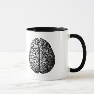 VINTAGE BRAIN TECKNING MUGG