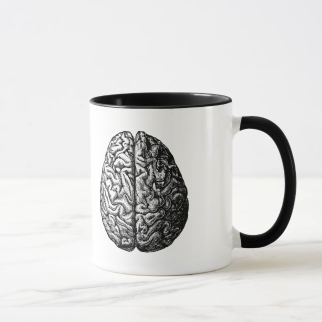 VINTAGE BRAIN TECKNING MUGG (Höger)