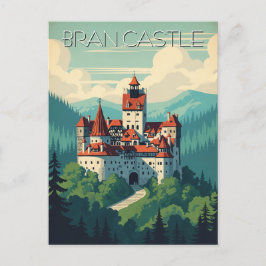 Vintage Bran Castle Rumänien Vykort