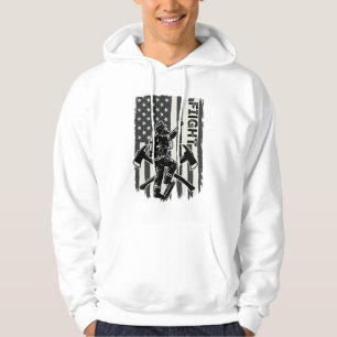 Vintage Brandman Flag Fight Tröja Design_1 Hoodie