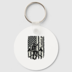Vintage Brandman Flag Fight Tröja Design_1 Nyckelring