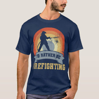 Vintage brandmaningstext flicka t shirt