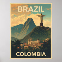 Vintage Brasilien Colombia Resa Sydamerika