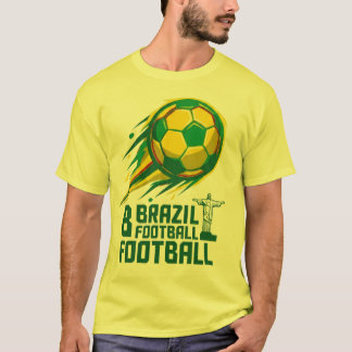 Vintage Brasilien fotbollströja stil t-shirt
