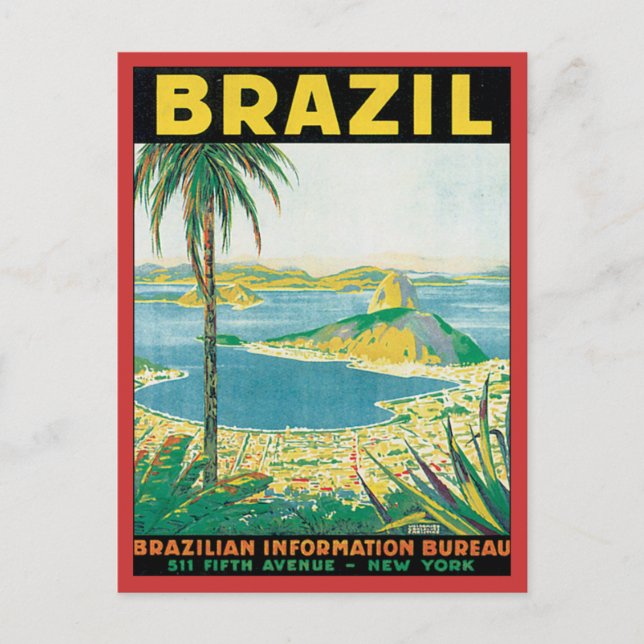 Vintage Brasilien Vykort (Framsida)