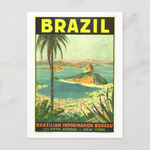 Vintage Brasiliens reseaffisch Vykort
