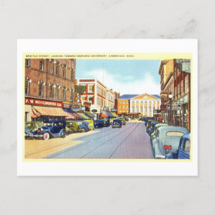 Vintage Brattle Street i Cambridge, Massachusetts Vykort