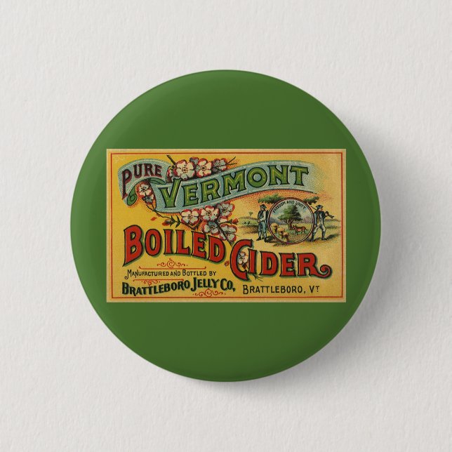 Vintage Brattleboro Jelly Boiled Cider Vermont Knapp (Framsida)