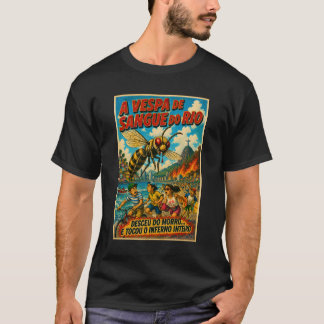 Vintage Brazil Wasp Retro Monster Art T Shirt