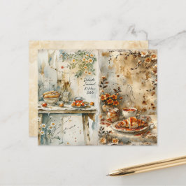 Vintage Breakfast Kitchen Scrapbook Paper