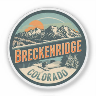Vintage Breckenridge colorado Klippiga bergen Klistermärken