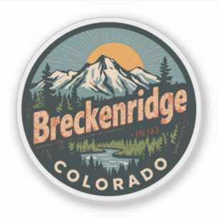 Vintage Breckenridge colorado Klippiga bergen Klistermärken