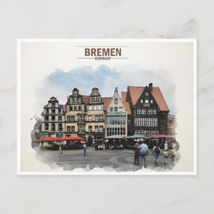 vintage bremen Brême Tyskland Travel allemagne Vykort