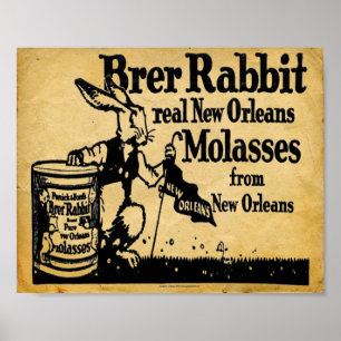 Vintage Brer kanin Melass New Orleans Skriv ut Poster