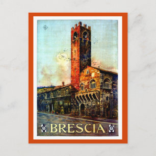Vintage Brescia Italienska Resor 1910s 1920s Vykort