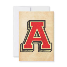 Vintage Brev A Unik Anpassningsbar Crasted