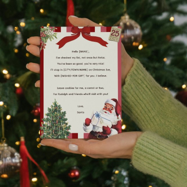Vintage Brev från Santa's Desk Rhyming-julen Inbjudningar (Skapare uppladdad)