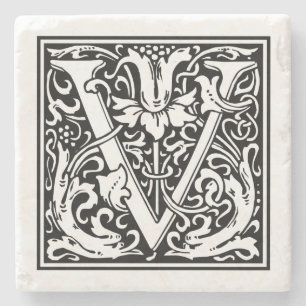 Vintage Brev ’V’ Stenunderlägg