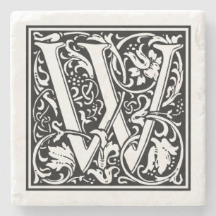 Vintage Brev ’W’ Underlägg Sten